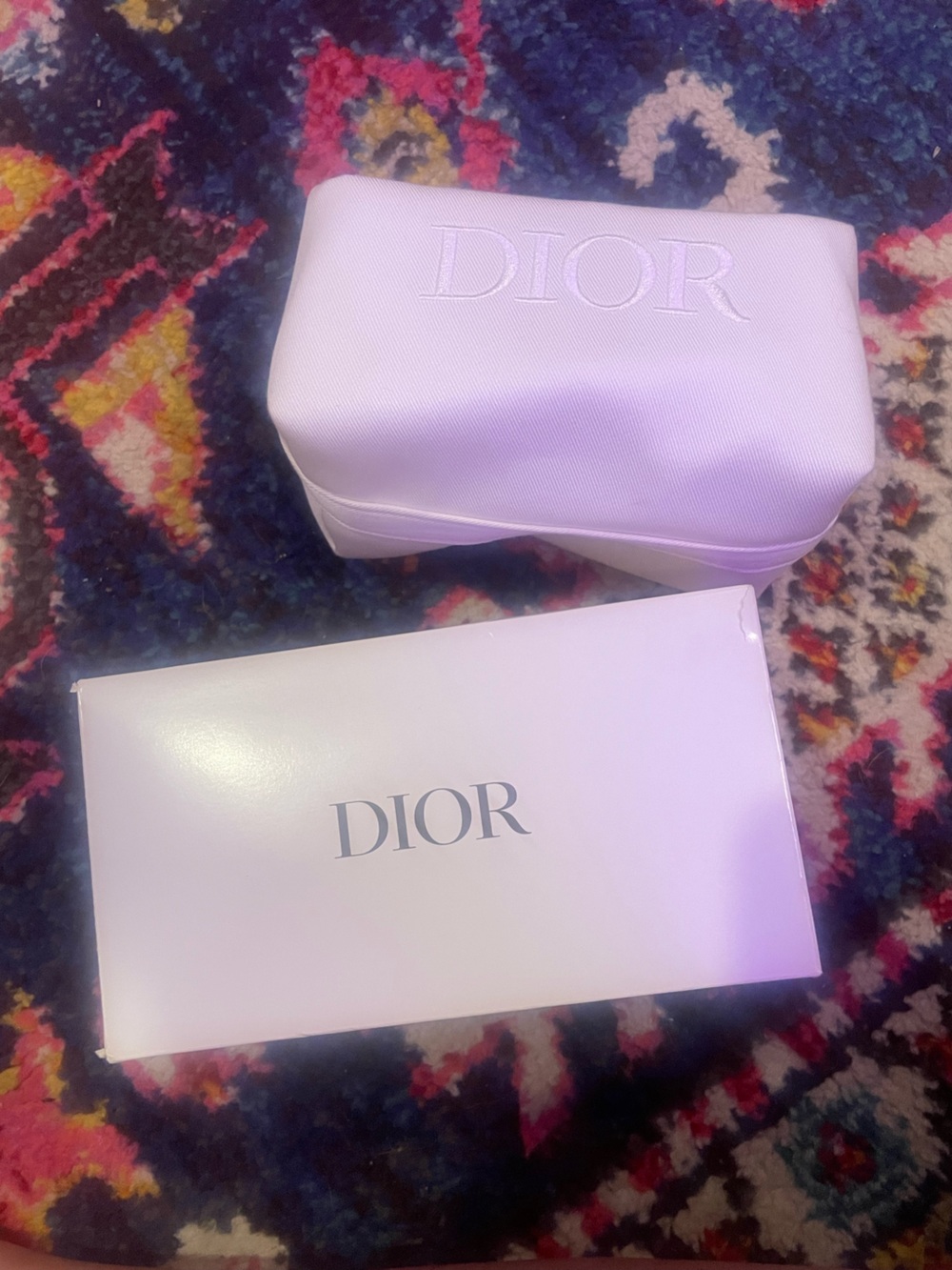 Dior White Trousse Cosmetic Pouch and Box - Picture 2 of 4